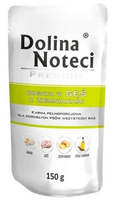 Dolina Noteci Premium Pies Gęś i ziemniaki 150g