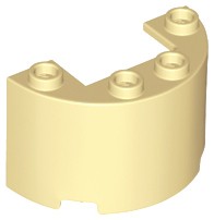 LEGO 24593 Cylinder Half 2 x 4 x 2 with 1 x 2 Cutout