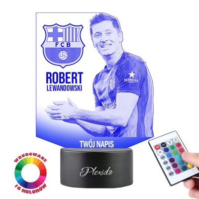 Lampka Nocna Robert Lewandowski Barcelona PLEXIDO
