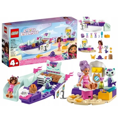 LEGO STATEK I SPA GABI GABBY'S DOLLHOUSE KOCI DOMEK ŁÓDŹ ZESTAW SYRENKOTKI