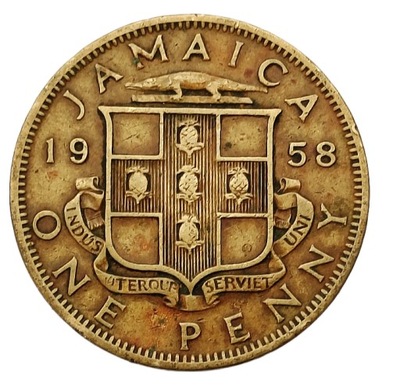 JAMAJKA BRYTYJSKA 1 PENNY 1958 ELIZABETH II