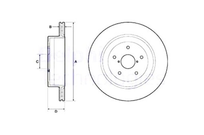 DELPHI ДИСКИ ТОРМОЗНЫЕ ТОРМОЗНЫЕ 2 ШТУКИ. ЗАД SUBARU IMPREZA 2.0 2.5 11.01-12.07