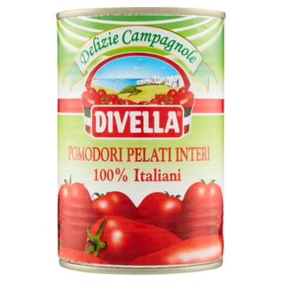 Pomidory pelati bez skóry w soku pomidorowym Divella 400g