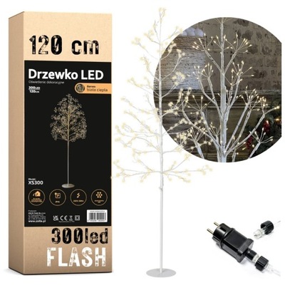 DRZEWKO LED ŚWIĄTECZNE ŚWIECĄCE CHOINKA LED STROIK DEKORACJA OGRODOWA 1,2 M