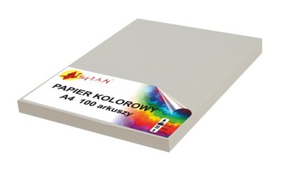 Papier kolorowy szary A4 100 ark 120g