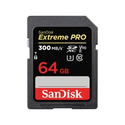 SANDISK EXTREME PRO SDXC 64GB - 300MB/s V90 UHS-II