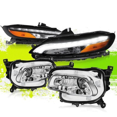 Лампы фары перед + свет стояночный led jeep cherokee kl 14-18 фото №1