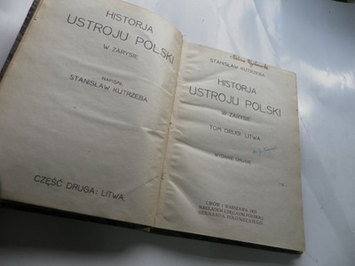 1920 HISTORIA USTROJU POLSKI W ZARYSIE T II LITWA