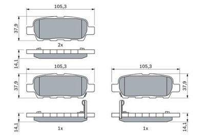 BOSCH 0 986 494 090 КОЛОДКИ ГАЛЬМІВНІ