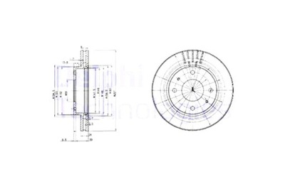 Delphi гальмівні диски гальмівні 2szt. перед hyundai coupe i coupe ii elantra фото №1