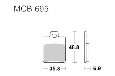 КОЛОДКИ ГАЛЬМІВНІ TRW LUCAS MCB 695 (2 ШТ.)