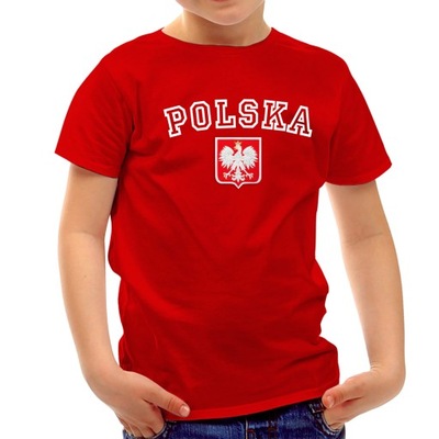 Koszulka Polska Orzeł Godło (K):: 9-11,: czerwony