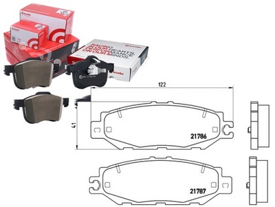 BREMBO JUEGO ZAPATAS DE FRENADO 446650030 44665  