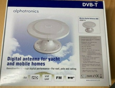 ALPHATRONICS ANTENA AN2 DVB-T T2 NA JACHT CAMPING