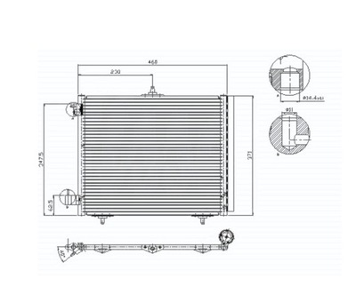 RADIATOR AIR CONDITIONER CITROEN C2 JM 01.03- NEW CONDITION  