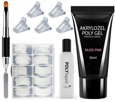 ZESTAW ACRYLGEL POLY AKRYLOŻEL 30ML TIPSY DUAL