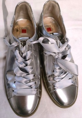 Buty damskie srebrne HOGL 37 23,5cm półbuty