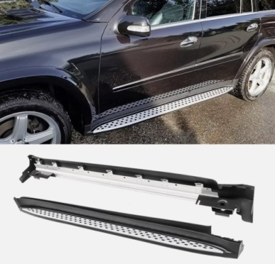 Пороги бокове  пороги бокове  пороги пороги mercedes ml w164 05-11 хром фото №1