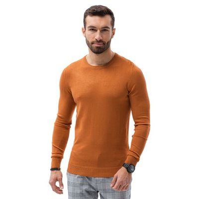 Sweter męski bawełniany E177 camel XXL