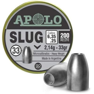 Śrut pocisk APOLO SLUG 2,14 g 33 gr 6,35 mm 200szt