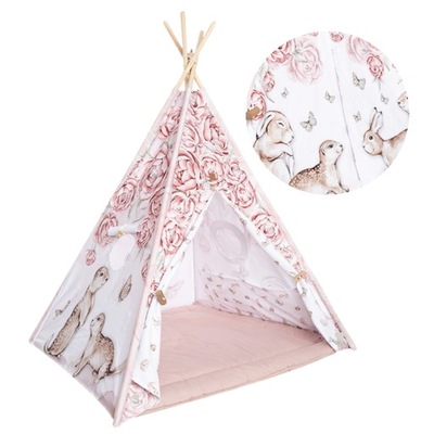 NAMIOT TIPI DLA DZIECI WIGWAM 12 MSC+ BABYSTEPS PEONY RÓŻ