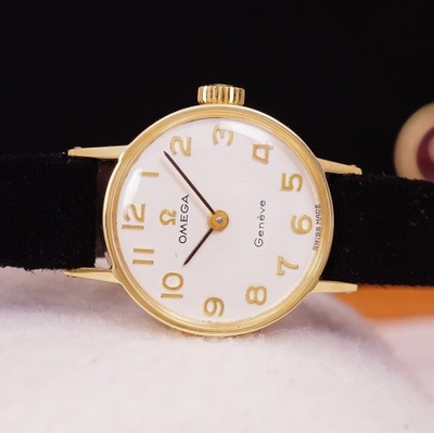 OMEGA Geneve złoty damski zegarek 14K 1970r piękny