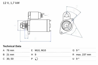 BOSCH СТАРТЕР BMW 5 E60 5 E61 6 E63 6 E64 7 E65 E66 E67 X5 E53 X5