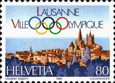 Szwajcaria 1984 Znaczek 1269 ** sport igrzyska olimpijskie Olimpiada