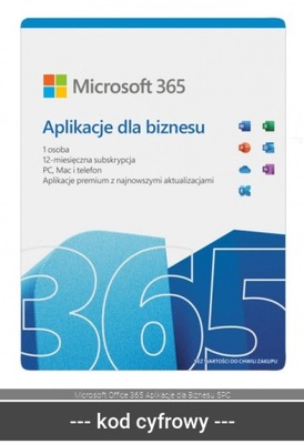 Microsoft Office 365 Aplikacje dla Biznesu 5PC