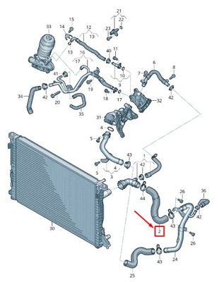 Audi a6 c8 двигун охолоджуюча рідина шланг 4k0121052c original фото №1