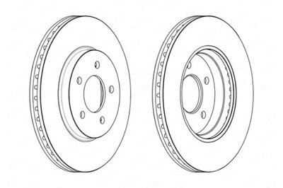 FERODO DISCOS DE FRENADO 2 PIEZAS PARTE DELANTERA FORD MAVERICK FORD EE.UU. ESCAPE  