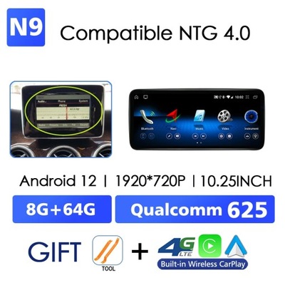 NAVEGACIÓN GPS ANDROID PARA MERCEDES GASOLINA CLS CLASE C218 W218 X218 2010-2018  