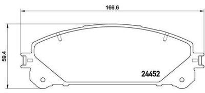 КОЛОДКИ HAM. ПЕРЕДНЯЯ LEXUS RX 09- ПЕРЕД