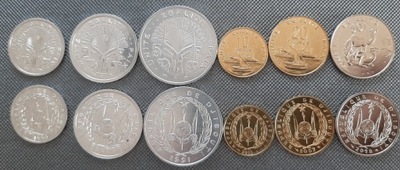 DŻIBUTTI zestaw 6 monet