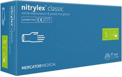 Rękawiczki jednorazowe nitrylowe Mercator Medical r. S 100 szt.
