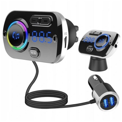 TRANSMISOR BLUETOOTH FM AUTO TRAGALUZ DISPOSITIVO DE CARGA 2 PIEZAS USB AUX  