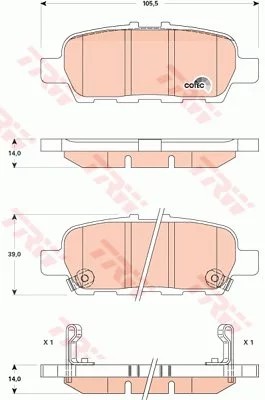 ZAPATAS DE FRENADO NISSAN JUKE CUBE 10> KP TRW GDB3508  