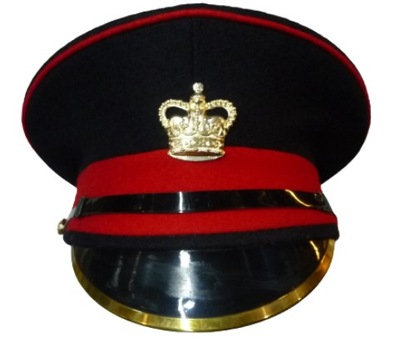Angielska czapka wojskowa okuty daszek odznaka UK