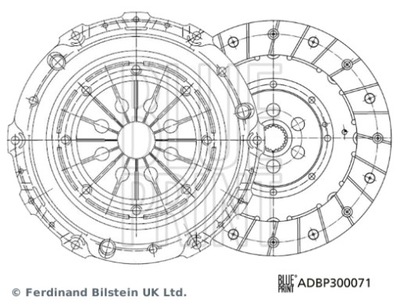 КОМПЛЕКТ SPRZĘGIEŁ SMARTFIT SOLUTION НАБІР ADBP300071 BLUE PRINT ADBP300071