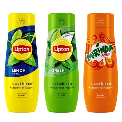 LiptonLemon +LiptonGreen+Mirinda syropy SODASTREAM