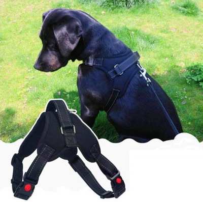 Szelki dla psa mocne M 65-80cm Senior Dog czarne
