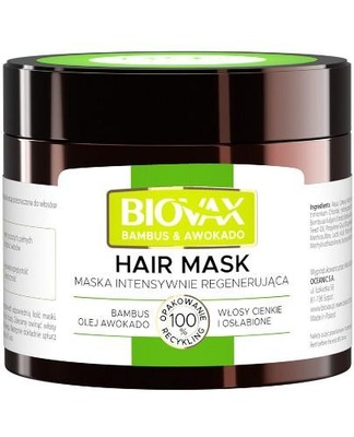 Biovax maska do włosów Bambus Awokado 250 ml