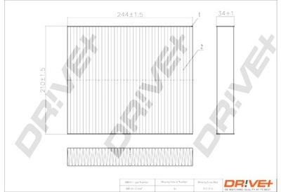 DRIVE+ ФИЛЬТР САЛОНА FORD MONDEO IV 07-12 STAND ARD