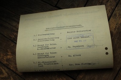 PISMO NSDAP HAMBURG LITZMANNSTADT