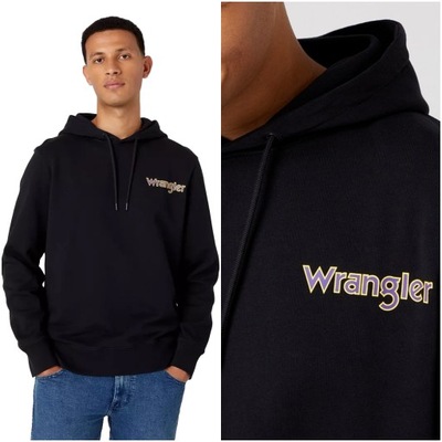 WRANGLER GRAPHIC HOODIE MĘSKA BLUZA LOGO NADRUK L