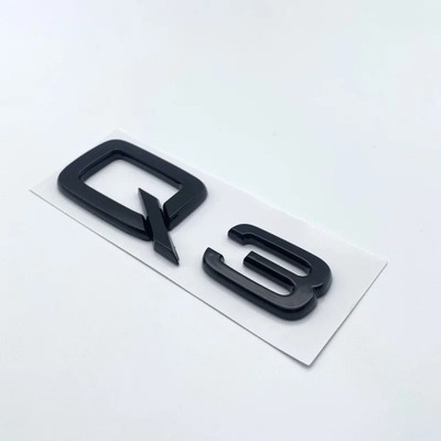 3D ABS BLACK SILVER LETTERS Q2 Q3 Q4 Q5 Q6 Q7 Q8 EMBLEM FOR AUDI Q S~59194  