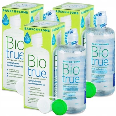 Biotrue /Bio True 3x 300 ml +3 pojemnik BauschLomb