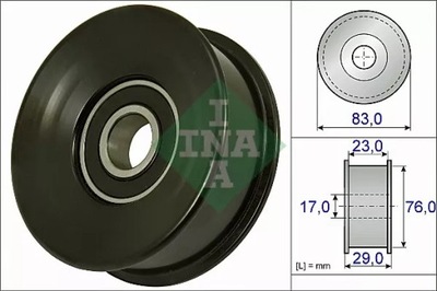 INA 532 0730 10 РОЛИК ВЕДУЩИЙ / НАПРАВЛЯЮЩАЯ, РЕМЕНЬ ПОЛИКЛИНОВЫЙ ZĘBATY