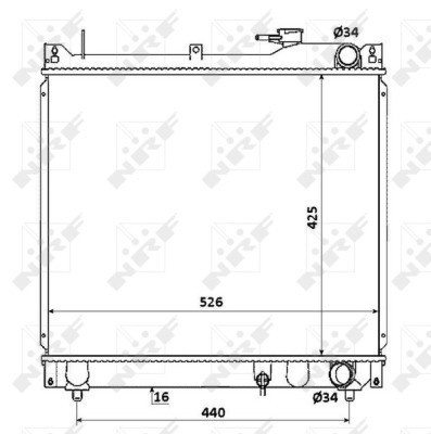 NRF 53913 CHLODNICA, SISTEMA DE REFRIGERACIÓN DEL MOTOR  