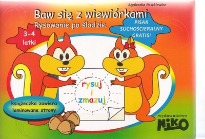 Baw się z wiewiórkami. Rysowanie po śladzie